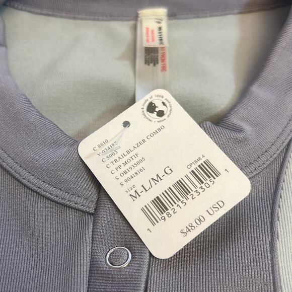 FP Movement by Free People Free Kick Crop Henley Muscle Tank SZ M/L NWT - Picture 3 of 6